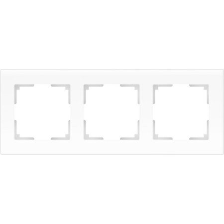 Frame for 3 posts WL01-FRAME-03, white matte color, glass material