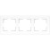 Frame for 3 posts WL01-FRAME-03, white matte color, glass material