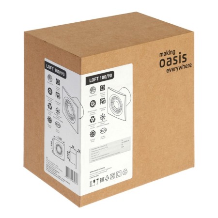 Exhaust Oasis Loft 100/90, D = 100 mm, 14 W, 35 dB, 90 m³/h-6