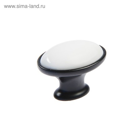 Handle button tundra RK023BL Light, black with a white insert, 8 pcs TMP