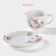 Tea couple Porcelain shares "Bunny", 2 items: a cup 250 ml, a saucer d = 15 cm, white color