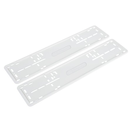 Frames for the license plate Pro, silicone with metal. Osnovaya, 2 pcs., Fended, white Adfc036-1