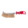 Metal brush MATRIX 74827, brass twisted wire d = 0.3 mm, plastic handle