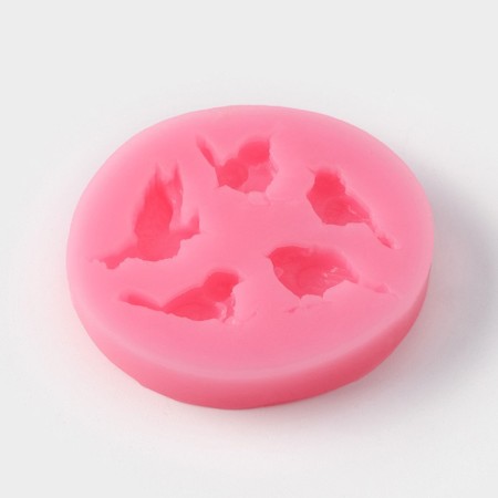 Mold Dolyana "Five Birds", silicone, 6 × 5.5 × 1 cm, color mix-1
