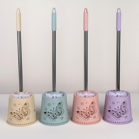 Blash for the toilet with a stand "Butterflies", 12.5 × 12.5 × 50 cm, color mix-3