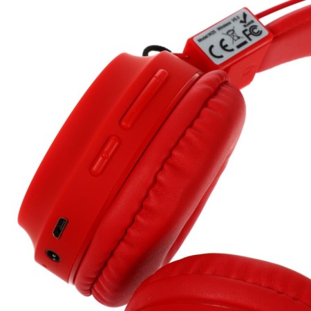 Hoco W25 headphones, wireless, invoices, BT5.0, 300 mAh, microphone, red-5