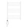Domoterm electric heated towel rail "Calipso" P9, 500x700 mm, left, white matte