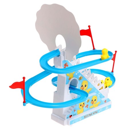 Developing toy "Ducks on the ladder", light and sound effects, 6 ducks in the kit-6