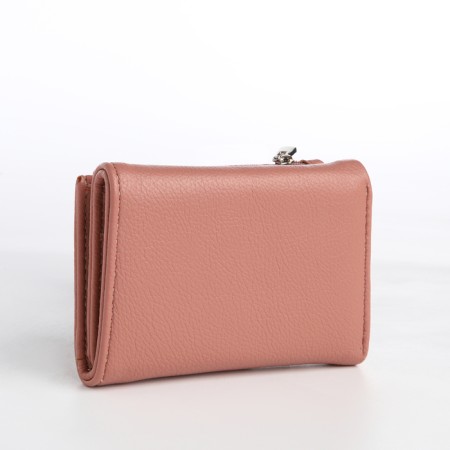 Women's wallet on magnet, pink color-1