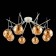 Ceiling EVOLUCE lamp. Sle110202-08. Calletta. 8x40 watts, E14, 79x79x37 cm, white color
