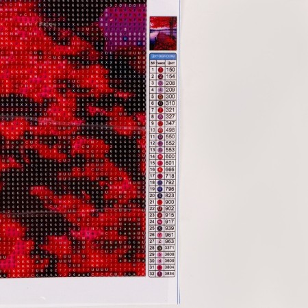 Diamond mosaic with full filling on the canvas "Autumn", 40 x 50 cm-4