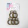 Karabin ring, 37 mm, d = 27/19 mm, thickness - 4 mm, with a mount of 12 × 3 mm, 5 pcs, bronze color