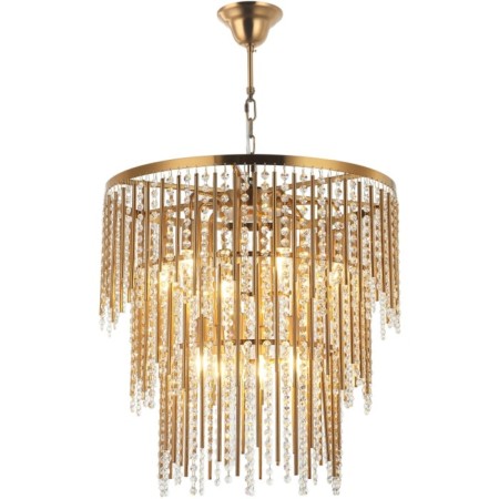 Crystal Crystal chandelier Grandex 12xe14 40W, size 60x60x79-150 cm, bronze color