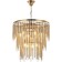 Crystal Crystal chandelier Grandex 12xe14 40W, size 60x60x79-150 cm, bronze color