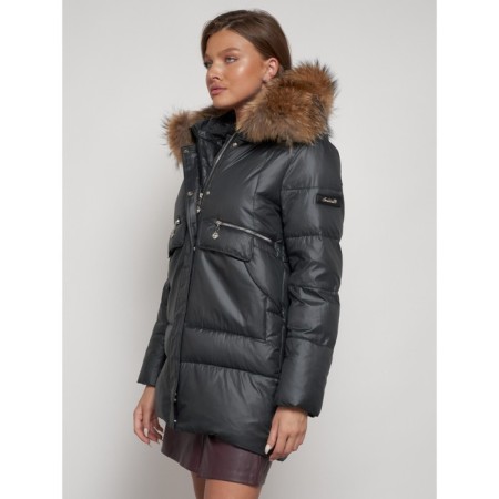 Winter jacket, size 46, dark gray color-9