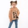 Sweatshirt for girls, sandy color, height 110 cm