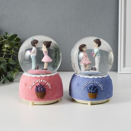 Souvenir Polystone Water Ball Light, Music "First Love" MIX 10x10x14.5 cm