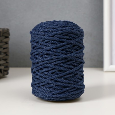 Knitting cord 80% cotton, 20% polyester twisted 3 mm, 185g/45m, 14-ginging