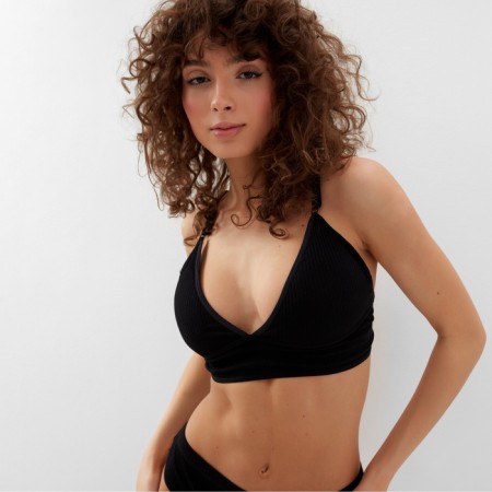 Female set (top, panties) Black color, size 44-46-3