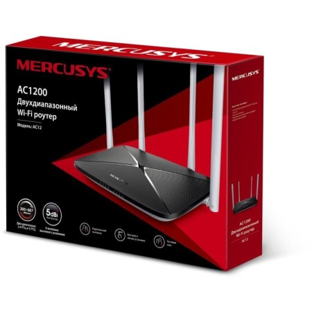 Wireless Mercusys AC12 AC1200 10/100Base-TX Black-3