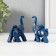 Souvenir Polystone "Blue Elephant" set 2 pcs 3x8x8.5 cm