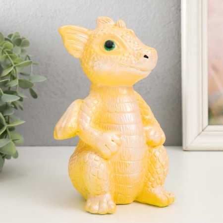 Piggy bank "Dragon" 18x10x10 cm, yellow-1