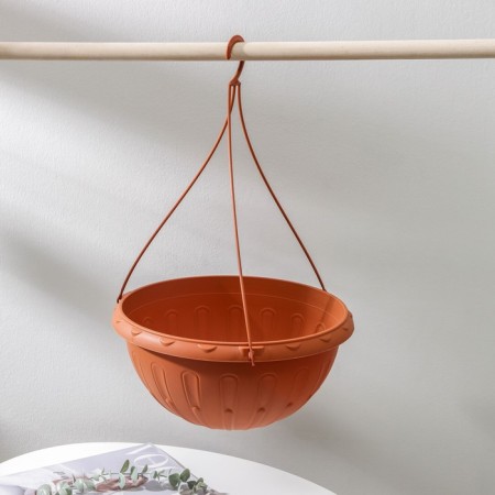 Cashpo Street for flowers suspended "Julia", 8 l, brown color