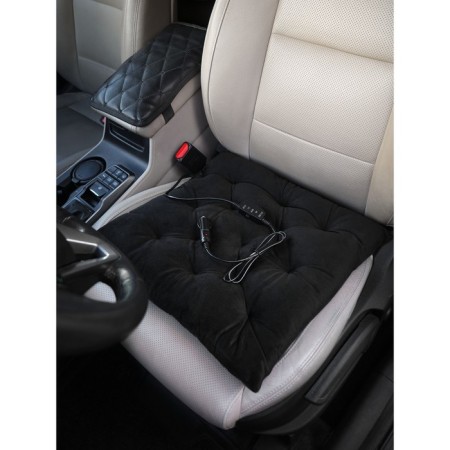 Pillow with heating in the seat 12V, 19/26 W (41x41 cm), quilted, black ADHC019-4