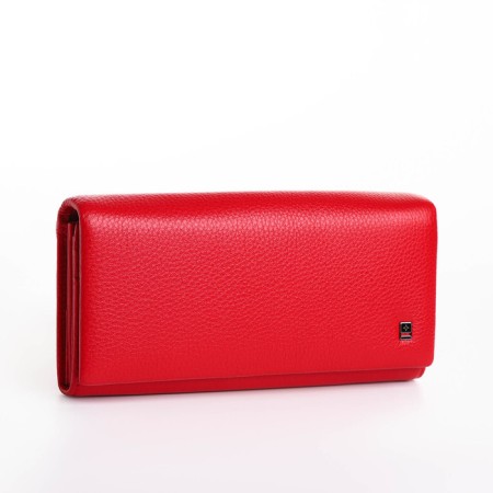 Women's wallet on magnet, red color