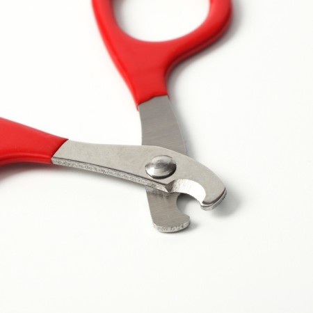 Kogerez scissors with an elongated fingertips, a hole of 7 mm, red-1