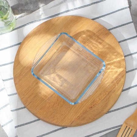 Square potted potato -resistant baking glass Borcam, 1 liter-1