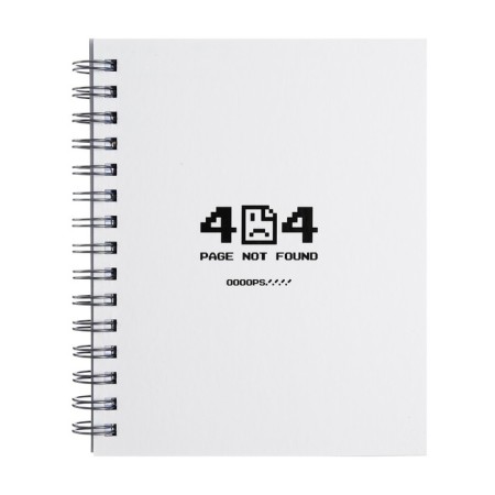 Notebook of 120 sheets in a cage on a crest Pixel, hard cover, matte lamination, selective varnish, mix-3