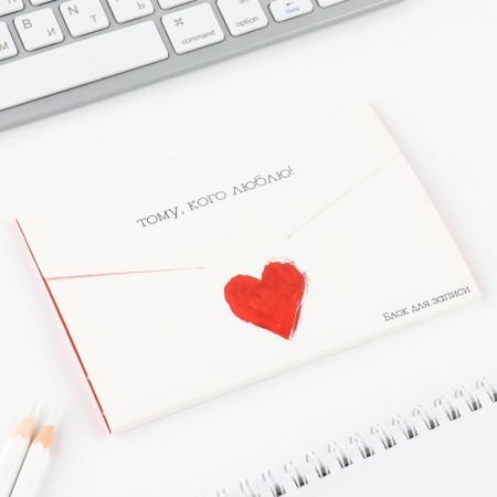Paper block of 30 sheets in the "heart" envelope-1