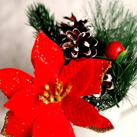 New Year's composition "In a mug with a flower"-1