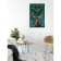 Carty clock is wall-mounted, interior "deer", smooth move, 57 x 35 x 4 cm