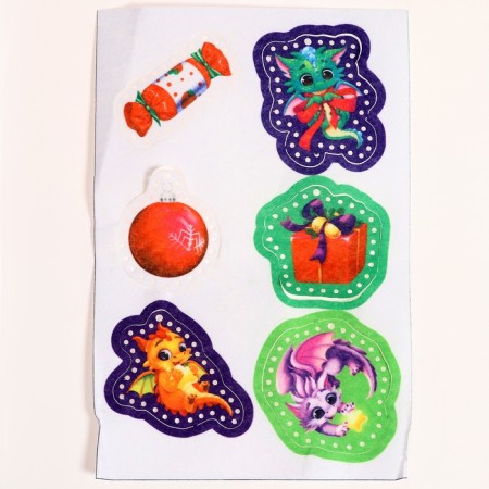 Set for sewing from the felt "New Year's Dragons" with perforation-3
