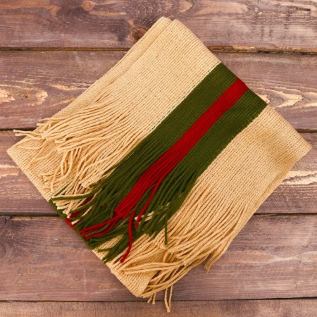 Male scarf, beige color, size 170x21-3