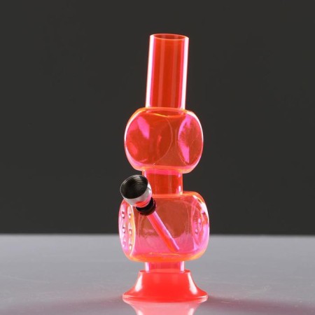 Bong, H-16 cm, "playing cube", acrylic, mix