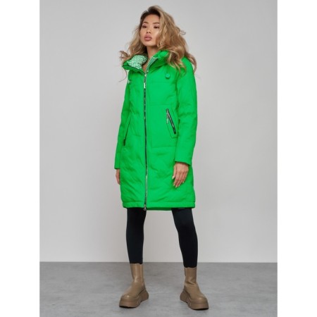 Coat insulated winter female, size 42, green color-20