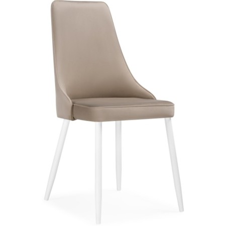 STULL OF A LANA Metal/Velur, White/Beige 57x50x99 cm