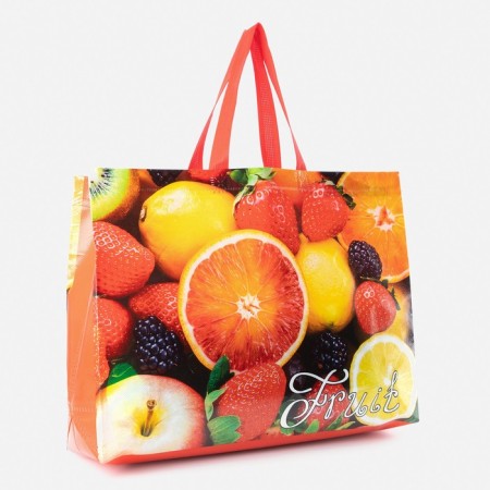 Household bag without lightning, 12 l, red color/multi -colored