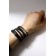 Bracelet Skin "Latyr", black color, d = 7.5 cm