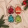 Decoration Christmas tree "Fairytale House" (set 4 pcs) 8x4.5 cm, mix