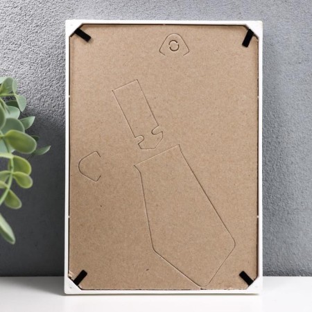 Photo frame plastic L-1 10x15 cm white (plastic screen)-2