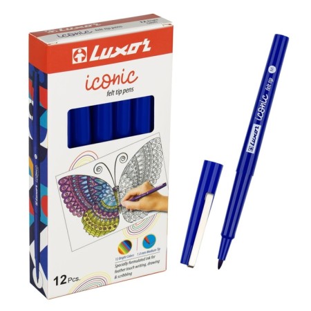 Capillary pen Luxor "Iconic M" Knot 1.0 mm, blue ink