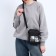 Youth bag on an anime long belt, 20 x 15 x 3 cm, lightning department, black color
