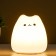 Nightlight "Antistress Cyakish Kitten" Led RGB from batteries 3AAA 9.5x9.5x10.5 cm Risalux