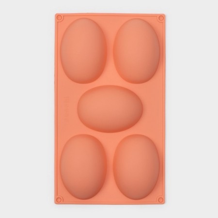 Baking uniform “Egg”, silicone, 30 × 17.5 cm, 5 cells (10 × 7 × 3.5 cm), Mix color-1