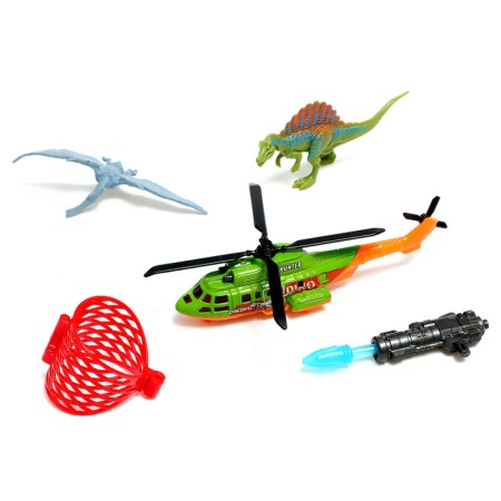 Helicopter "Dino Park", metal, with dinosaurs, color mix, in a bag