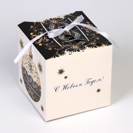 Gift Folding Box "Firing to the Christmas tree", 10 x 10 x 10 cm-2